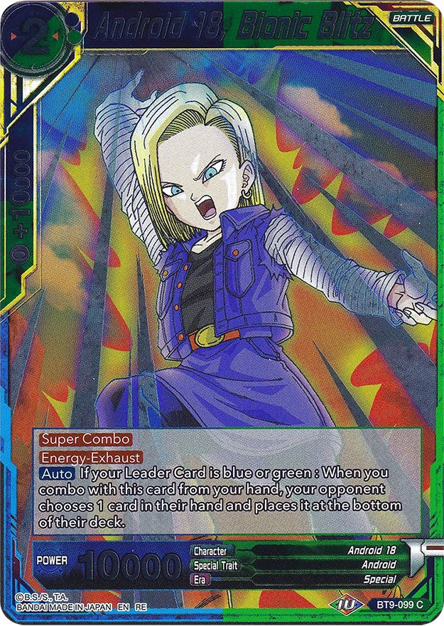 Android 18, Bionic Blitz (BT9-099) [Ultimate Deck 2022] | Odin's Place