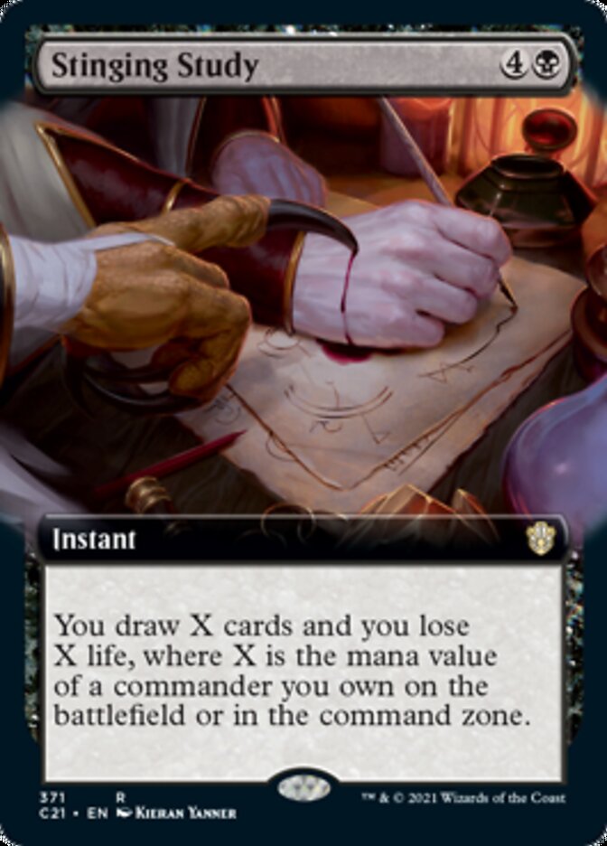 Stinging Study (Extended Art) [Commander 2021] | Odin's Place