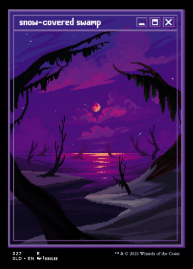 Snow-Covered Swamp (Foil Etched) [Secret Lair Drop Series] | Odin's Place