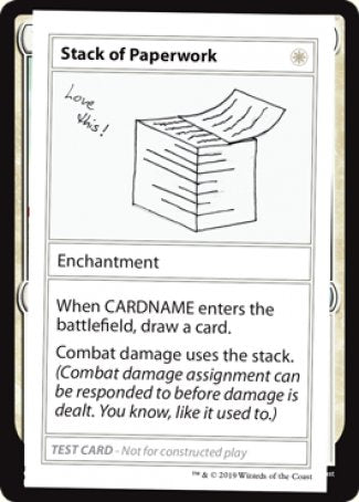Stack of Paperwork (2021 Edition) [Mystery Booster Playtest Cards] | Odin's Place