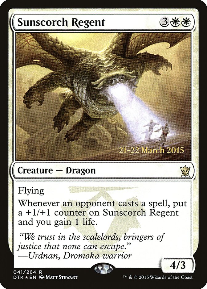 Sunscorch Regent (41) [Dragons of Tarkir Prerelease Promos] | Odin's Place