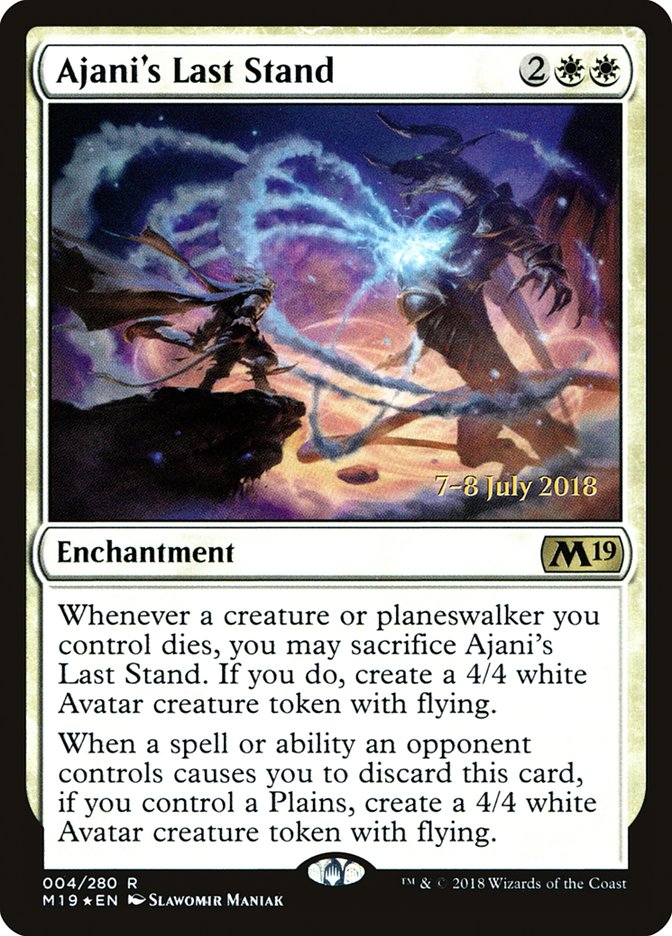 Ajani's Last Stand (4) [Core Set 2019 Prerelease Promos] | Odin's Place