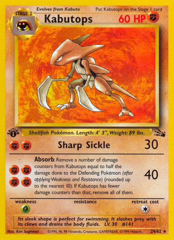 Kabutops (24/62) [Fossil 1st Edition] | Odin's Place