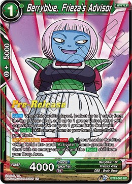 Berryblue, Frieza's Advisor (BT13-080) [Supreme Rivalry Prerelease Promos] | Odin's Place
