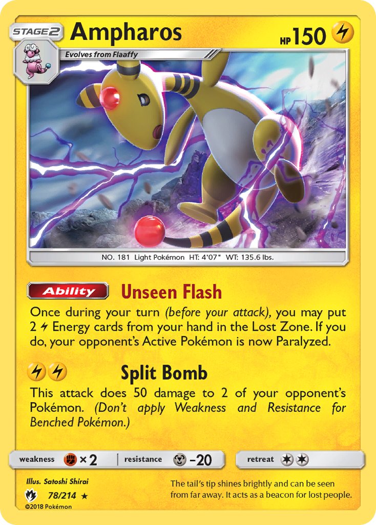 Ampharos (78/214) (Theme Deck Exclusive) [Sun & Moon: Lost Thunder] | Odin's Place