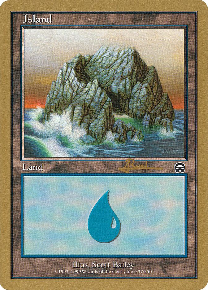 Island (ar337) (Antoine Ruel) [World Championship Decks 2001] | Odin's Place
