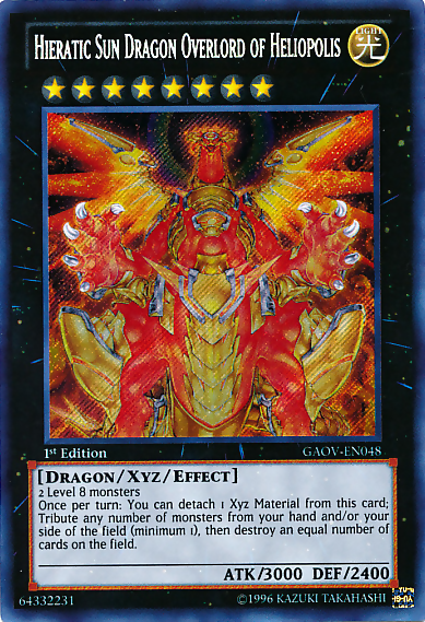 Hieratic Sun Dragon Overlord of Heliopolis [GAOV-EN048] Secret Rare | Odin's Place