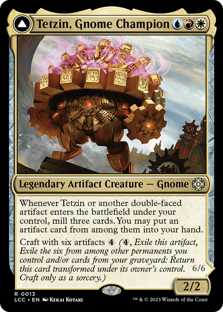 Tetzin, Gnome Champion // The Golden-Gear Colossus [The Lost Caverns of Ixalan Commander] | Odin's Place