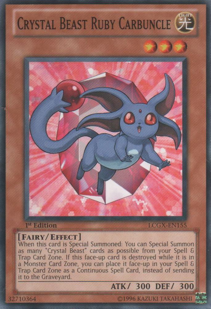 Crystal Beast Ruby Carbuncle [LCGX-EN155] Common | Odin's Place