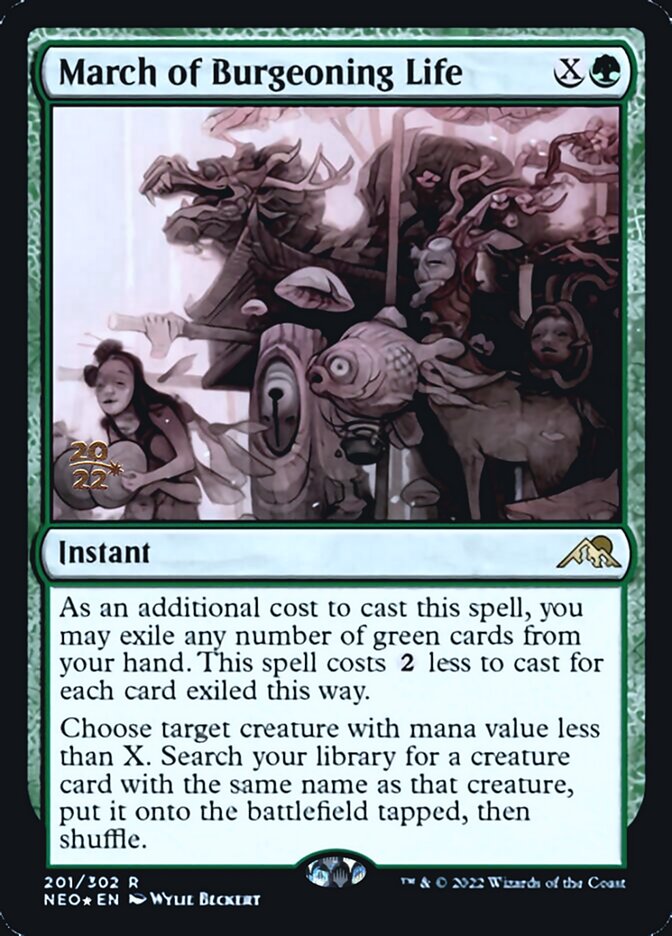 March of Burgeoning Life [Kamigawa: Neon Dynasty Prerelease Promos] | Odin's Place