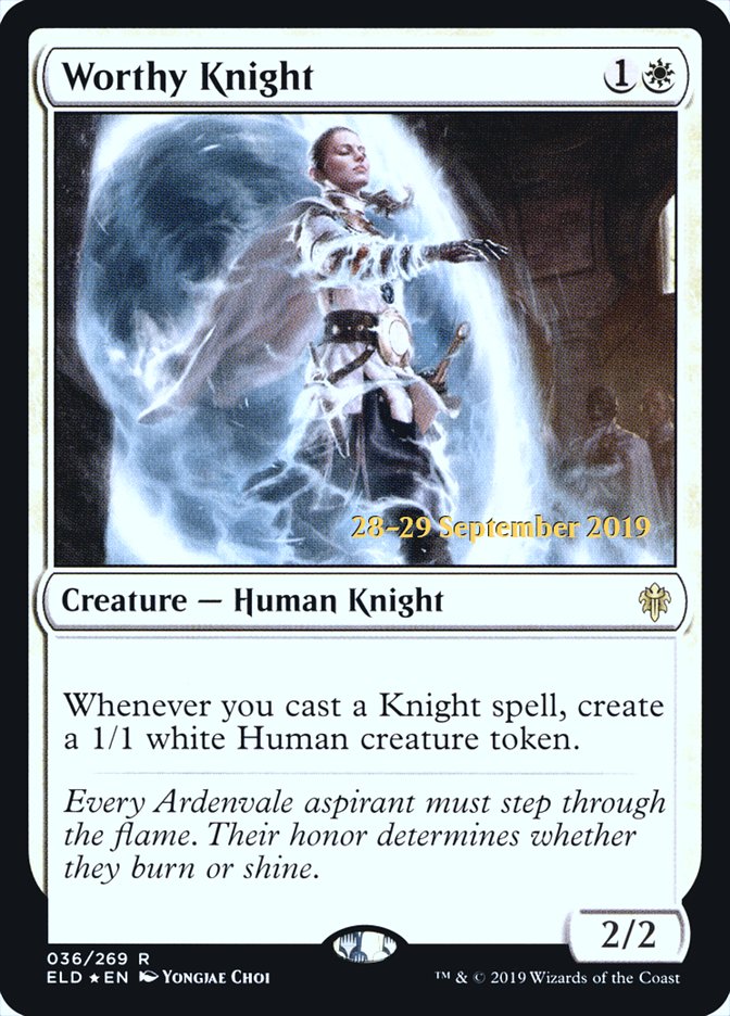 Worthy Knight [Throne of Eldraine Prerelease Promos] | Odin's Place