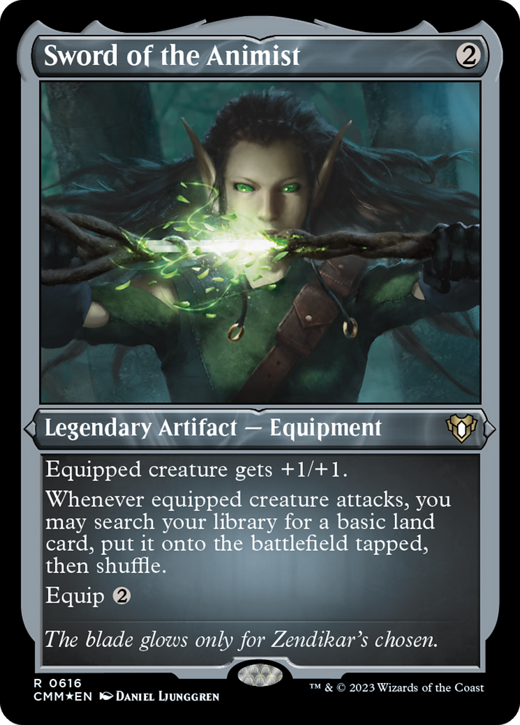 Sword of the Animist (Foil Etched) [Commander Masters] | Odin's Place