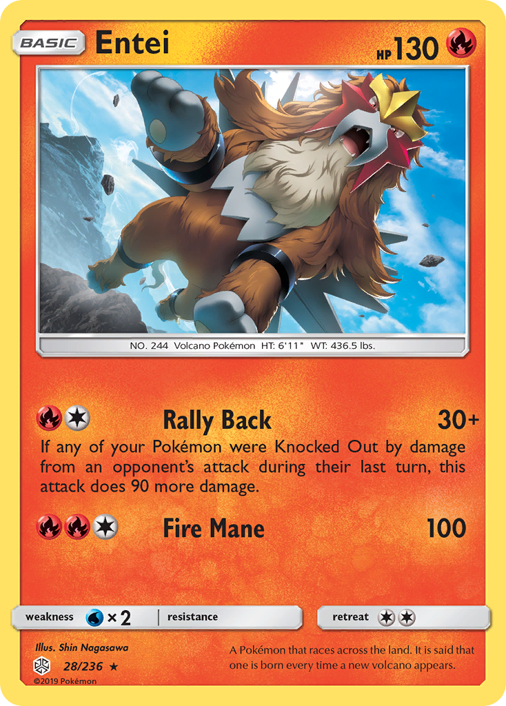 Entei (28/236) [Sun & Moon: Cosmic Eclipse] | Odin's Place