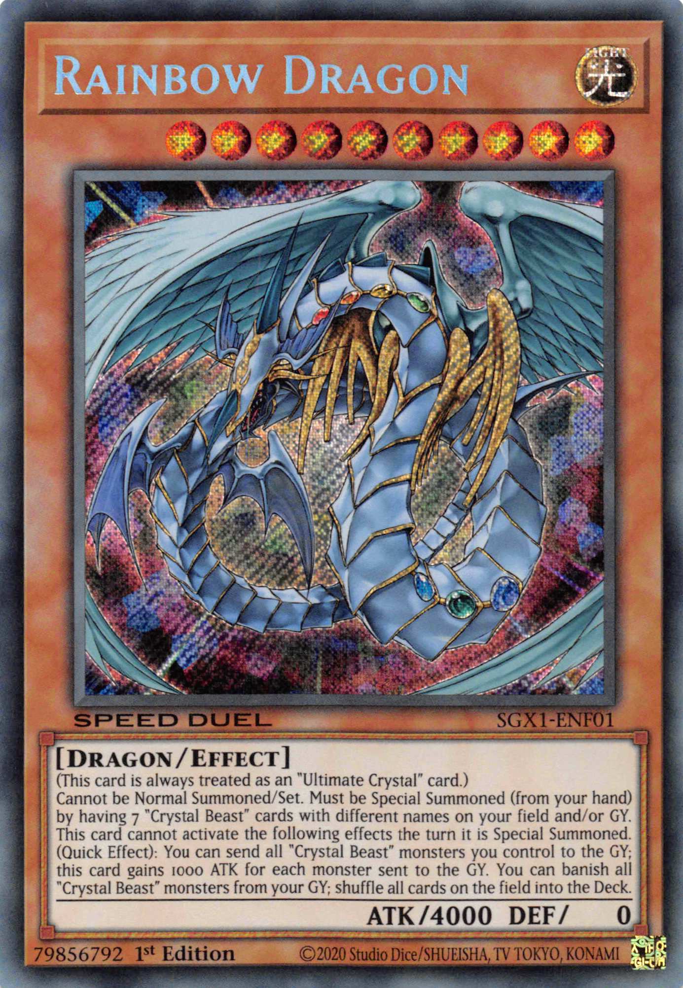Rainbow Dragon [SGX1-ENF01] Secret Rare | Odin's Place
