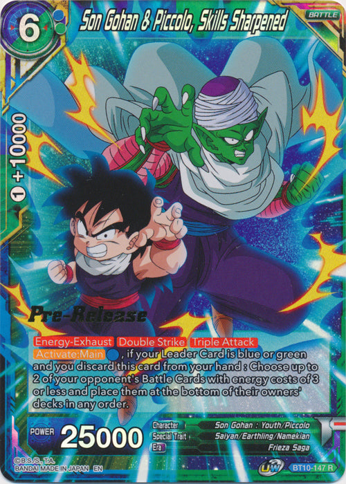Son Gohan & Piccolo, Skills Sharpened (BT10-147) [Rise of the Unison Warrior Prerelease Promos] | Odin's Place