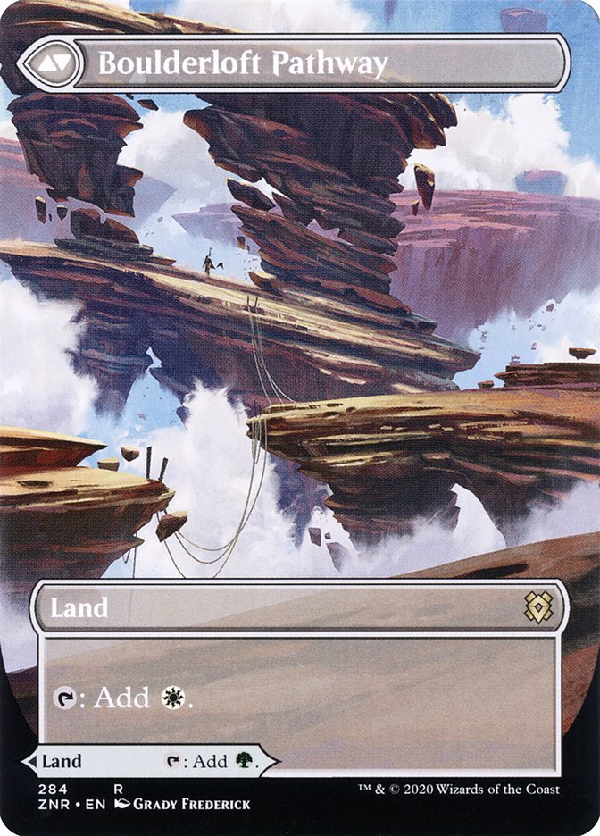 Branchloft Pathway // Boulderloft Pathway (Borderless Alternate Art) [Zendikar Rising] | Odin's Place