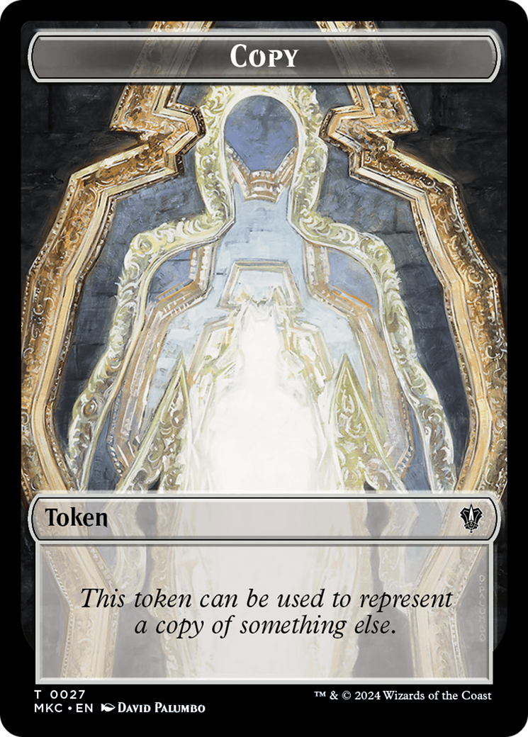 Copy // Zombie Double-Sided Token [Murders at Karlov Manor Commander Tokens] | Odin's Place