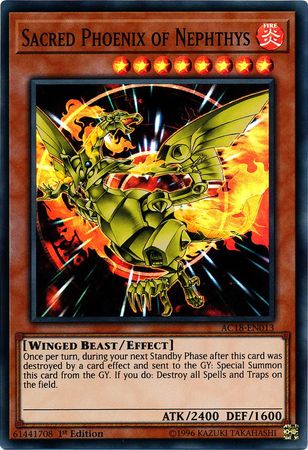 Sacred Phoenix of Nephthys [AC18-EN013] Super Rare | Odin's Place