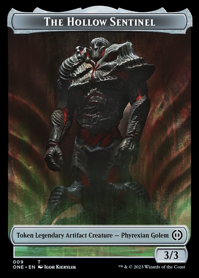 Rebel // The Hollow Sentinel Double-Sided Token [Phyrexia: All Will Be One Tokens] | Odin's Place
