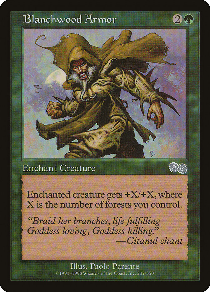 Blanchwood Armor (237) [Urza's Saga] | Odin's Place