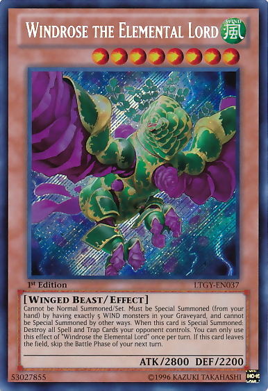 Windrose the Elemental Lord [LTGY-EN037] Secret Rare | Odin's Place