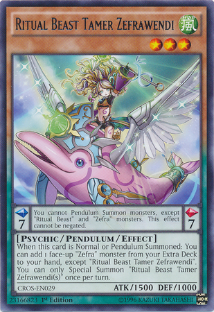 Ritual Beast Tamer Zefrawendi [CROS-EN029] Rare | Odin's Place
