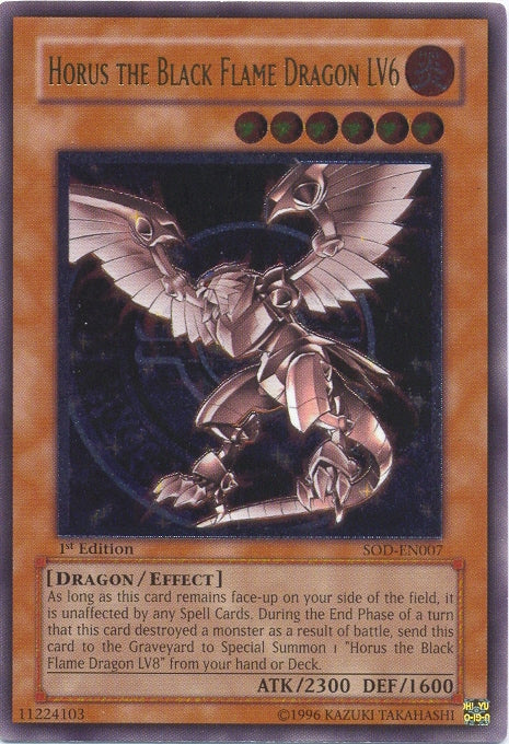 Horus the Black Flame Dragon LV6 [SOD-EN007] Ultimate Rare | Odin's Place