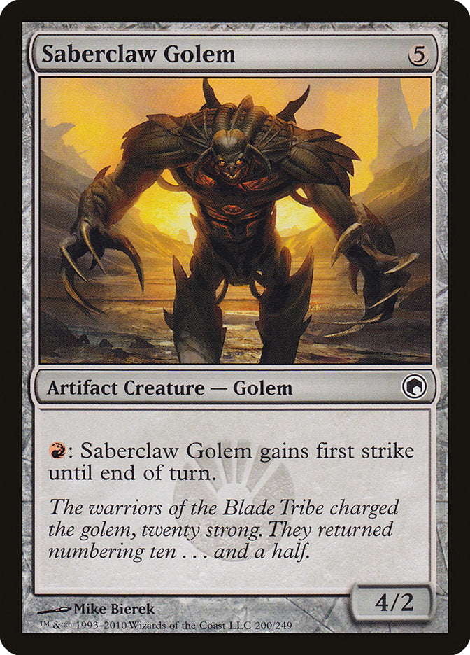 Saberclaw Golem (200) [Scars of Mirrodin] | Odin's Place