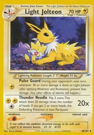 Light Jolteon (48/105) [Neo Destiny Unlimited] | Odin's Place