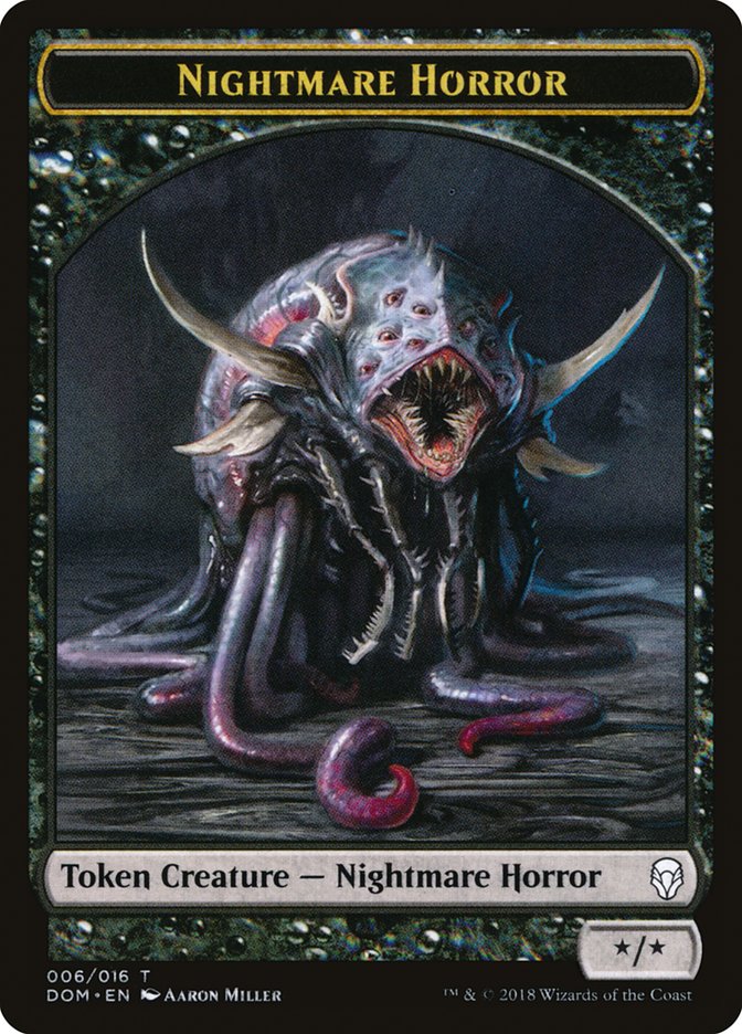 Nightmare Horror Token (6) [Dominaria Tokens] | Odin's Place