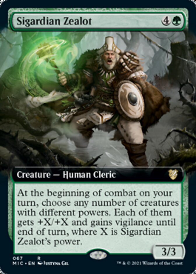 Sigardian Zealot (Extended Art) [Innistrad: Midnight Hunt Commander] | Odin's Place