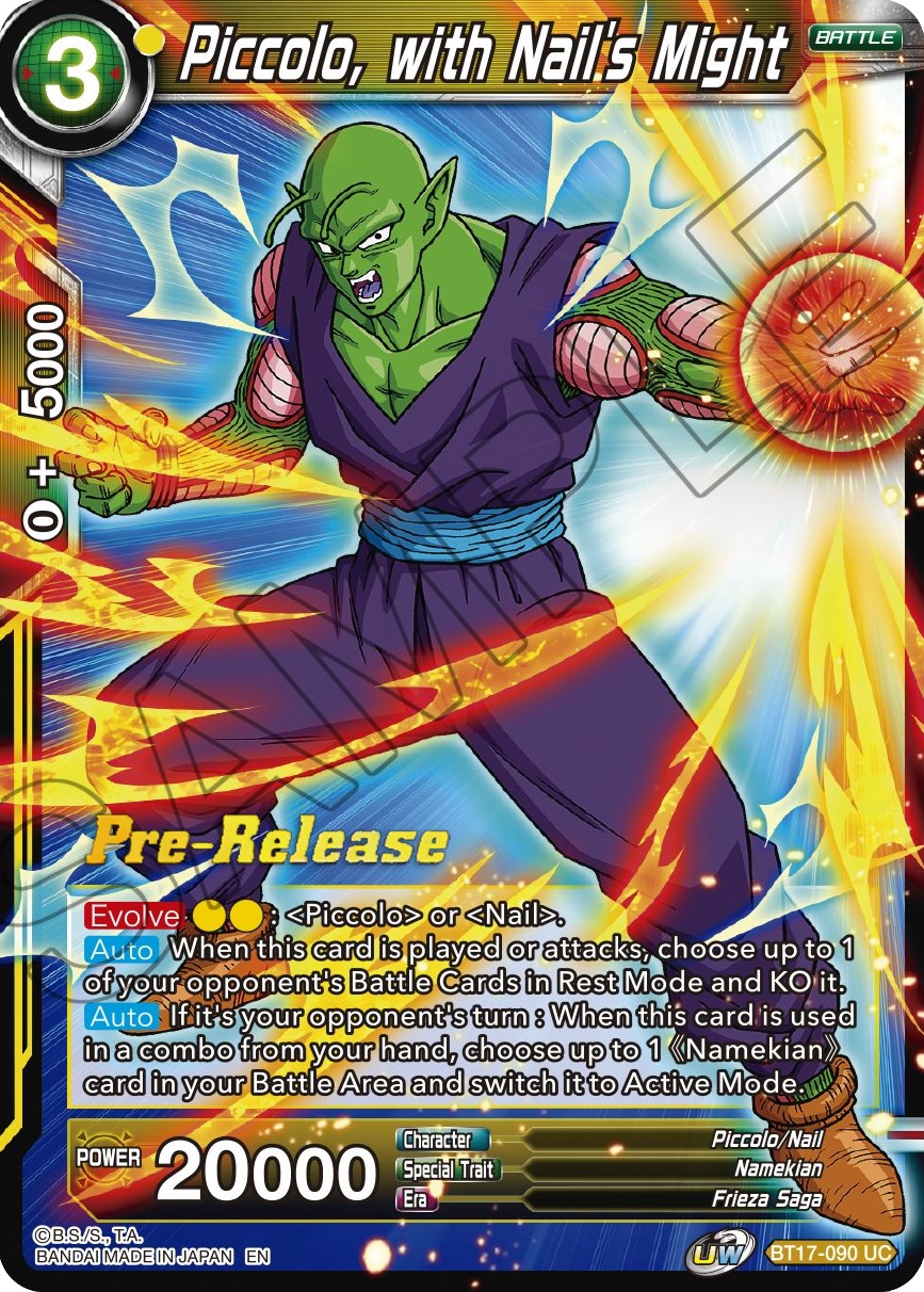 Piccolo, with Nail's Might (BT17-090) [Ultimate Squad Prerelease Promos] | Odin's Place