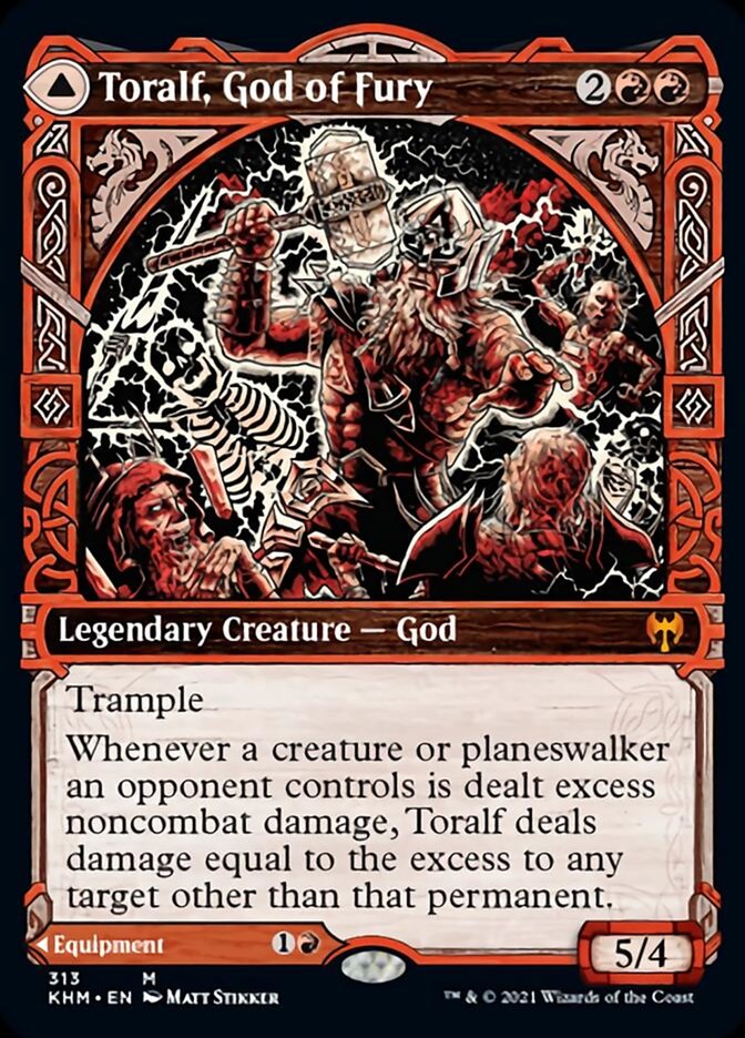Toralf, God of Fury // Toralf's Hammer (Showcase) [Kaldheim] | Odin's Place
