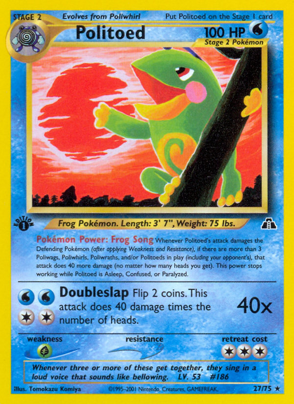 Politoed (27/75) [Neo Discovery 1st Edition] | Odin's Place