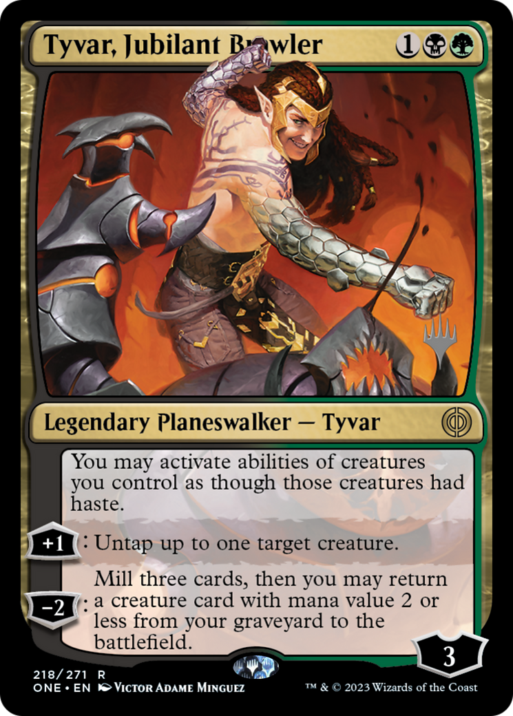 Tyvar, Jubilant Brawler (Promo Pack) [Phyrexia: All Will Be One Promos] | Odin's Place