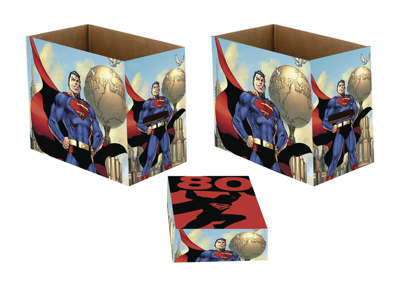 DC Superman 80 5pk Short Comic Storage Box | Odin's Place