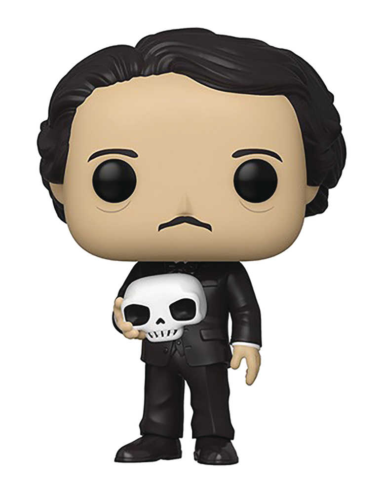 Pop Icons Edgar Allan Poe with Skull Vinyl Figure | Odin's Place