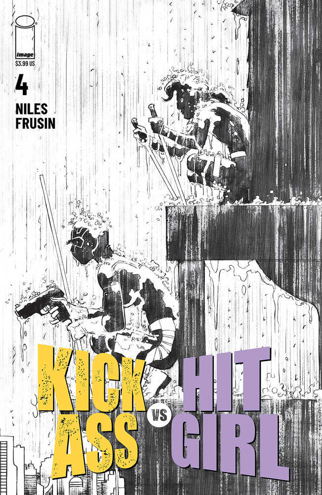 Kick-Ass vs Hit-Girl #4 (Of 5) Cover B Black & White Romita Jr (Mature) | Odin's Place