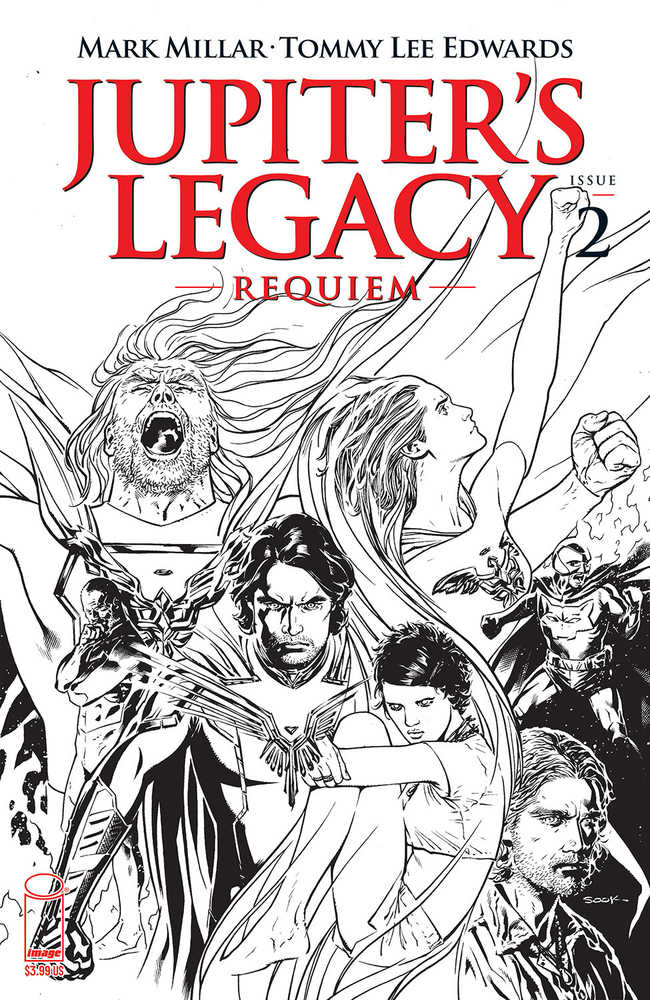 Jupiters Legacy Requiem #2 (Of 12) Cover C Sook Black & White (Mature) | Odin's Place