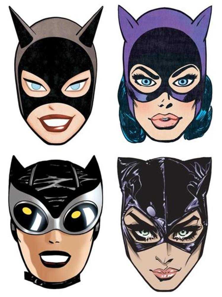 Batman Day 2023 - Catwoman Paper Masks Inc 1:1 (Set Of 4) (Free) | Odin's Place