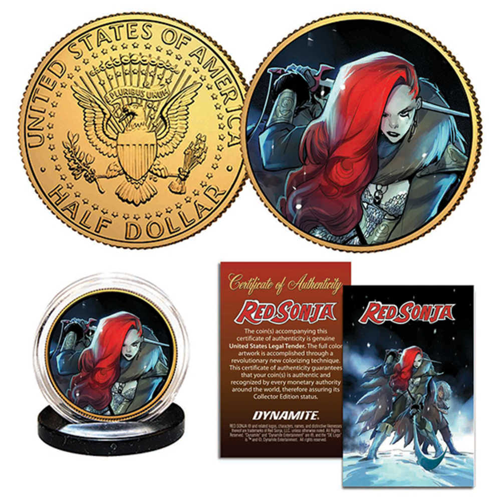Red Sonja Andolfo Gold Collector's Coin | Odin's Place