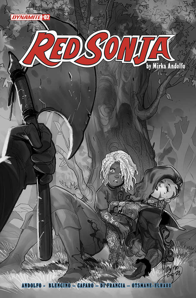 Red Sonja (2021) #2 Cover F 10 Copy Variant Edition Andolfo Black & White | Odin's Place