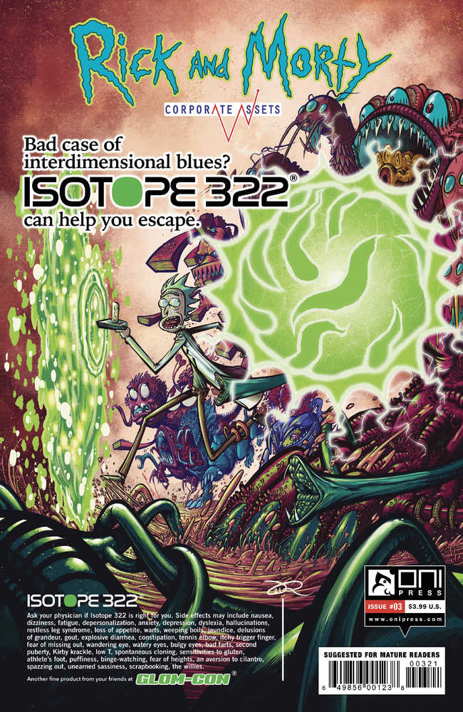 Rick And Morty Corporate Assets #3 Cover B Ryan Lee | Odin's Place