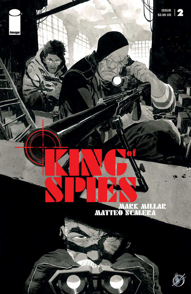 King Of Spies #2 (Of 4) Cover B Scalera Black & White (Mature) | Odin's Place
