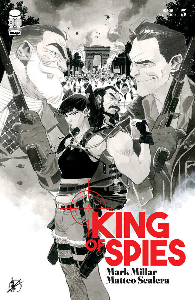 King Of Spies #3 (Of 4) Cover B Scalera Black & White (Mature) | Odin's Place