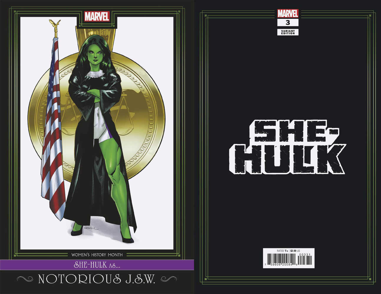 She-Hulk #3 Bazaldua Womens History Variant | Odin's Place