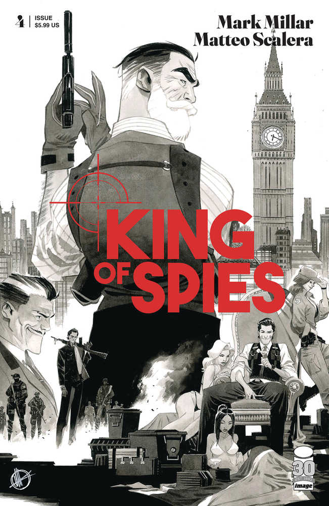 King Of Spies #4 (Of 4) Cover B Scalera Black & White | Odin's Place
