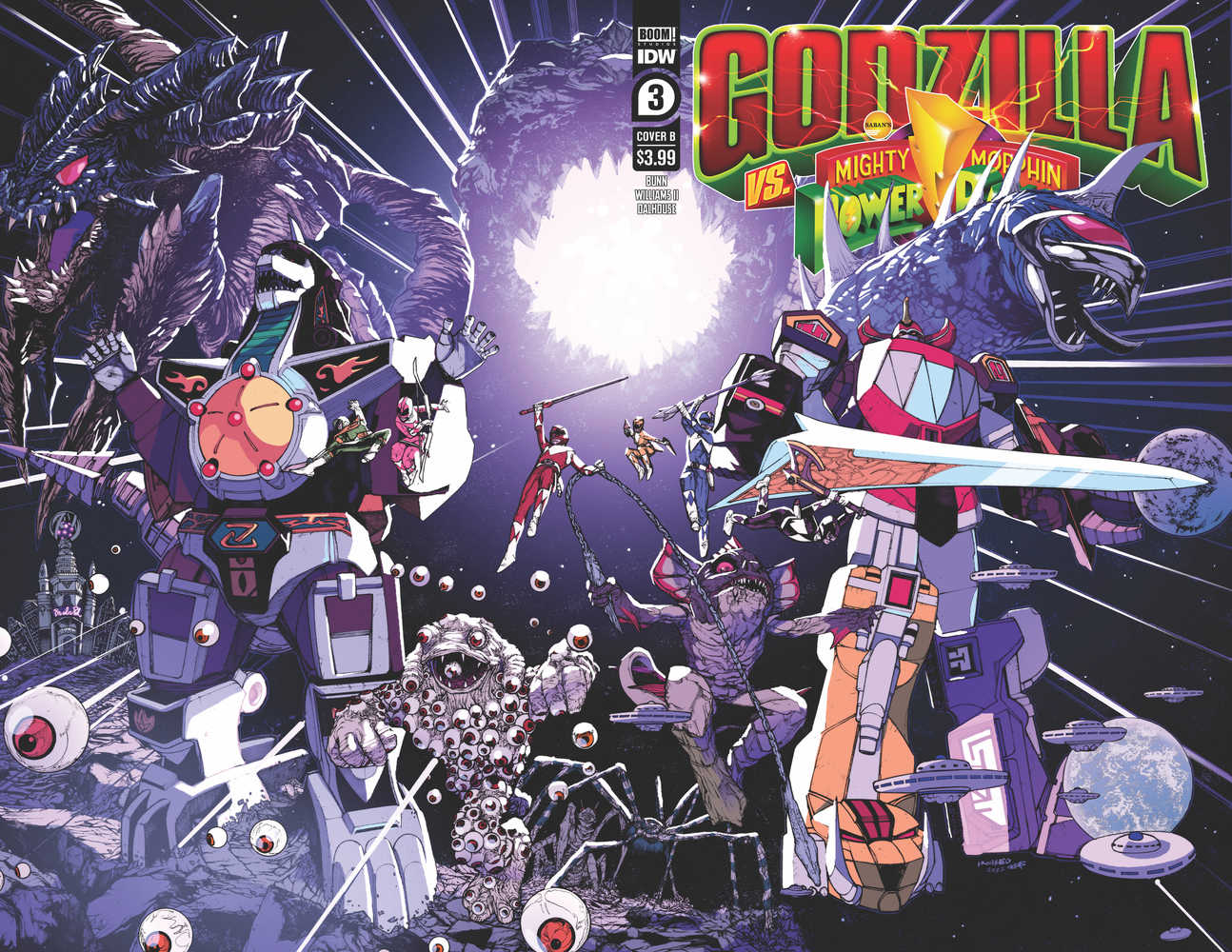 Godzilla vs Mmpr #3 (Of 5) Cover B Alex Sanchez | Odin's Place