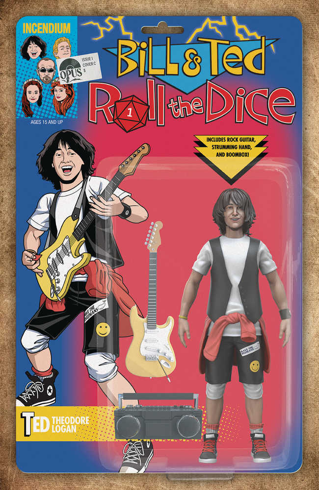 Bill & Ted Roll Dice #1 Cover C 5 Copy Variant Edition Action Figure | Odin's Place