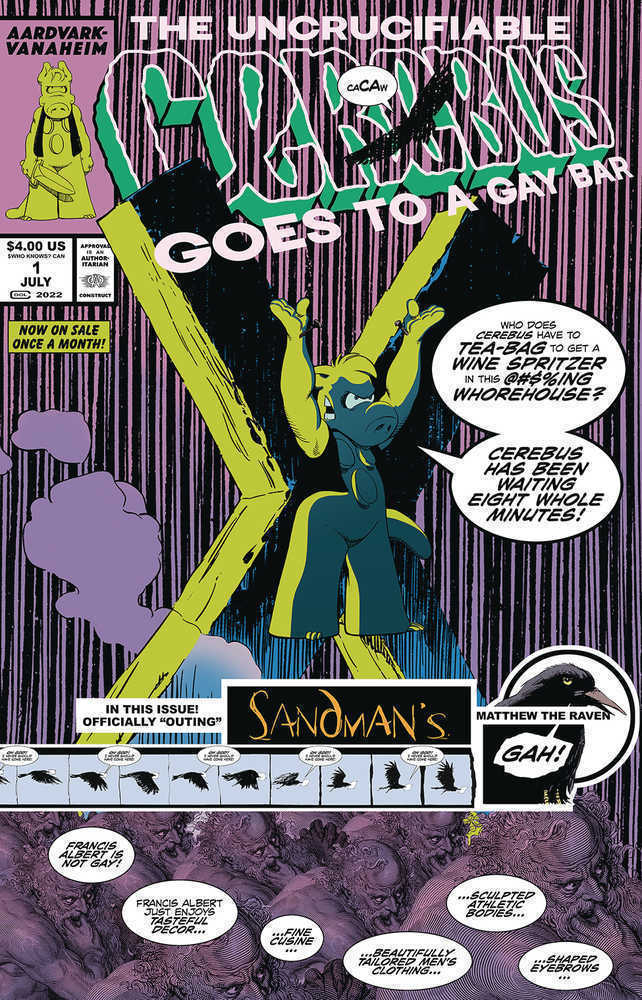 Cih Presents Uncrucifiable Cerebus Gay Bar One Shot | Odin's Place